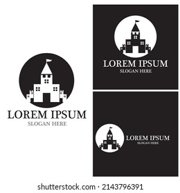 Castle icon and symbol vector template