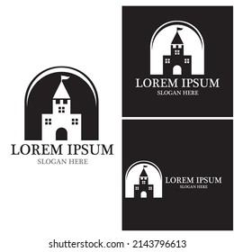 Castle icon and symbol vector template