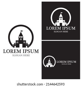 Castle icon and symbol vector template