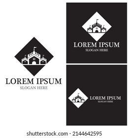 Castle icon and symbol vector template