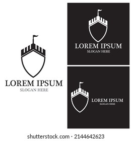 Castle icon and symbol vector template