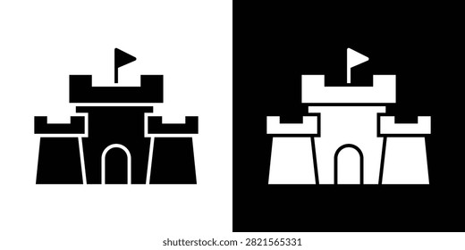 Castle icon thin symbols bundle. EPS10.