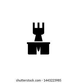 Castle icon. Tower architecture symbol