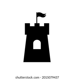 Castle Icon Tower Logo Isolated On Stock Vector (Royalty Free ...