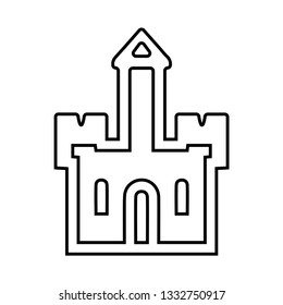 Castle icon. Tower sign