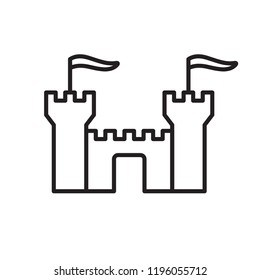 castle icon in trendy flat design 