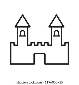 castle icon in trendy flat design 