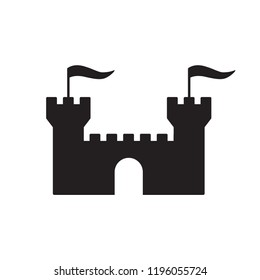 castle icon in trendy flat design 