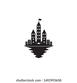 castle icon in trendy flat design
