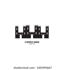 castle icon in trendy flat design
