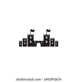 castle icon in trendy flat design
