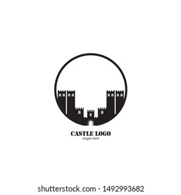 castle icon in trendy flat design
