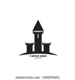 castle icon in trendy flat design
