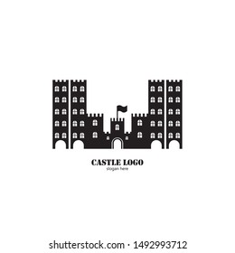 castle icon in trendy flat design

