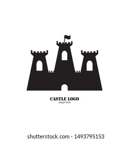 castle icon in trendy flat design
