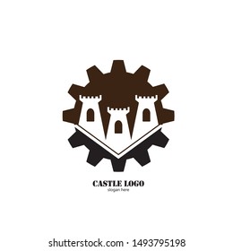 castle icon in trendy flat design
