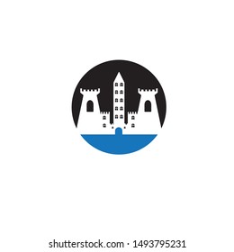 castle icon in trendy flat design
