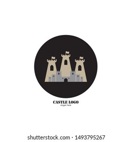 castle icon in trendy flat design
