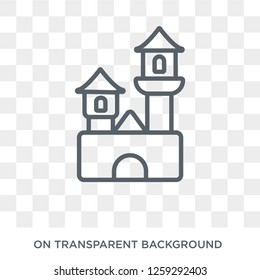 Castle icon. Trendy flat vector Castle icon on transparent background from Fairy Tale collection. High quality filled Castle symbol use for web and mobile