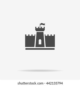 Castle icon. Vector concept illustration for design.