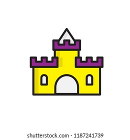 castle icon vector design eps 10. building icon vector