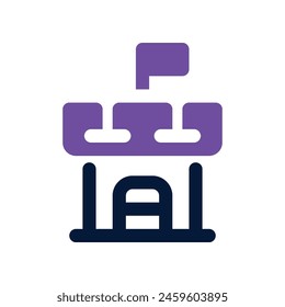castle icon. vector dual tone icon for your website, mobile, presentation, and logo design.