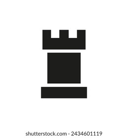 Castle icon vector. Fortress illustration sign. Stronghold symbol. tower logo.