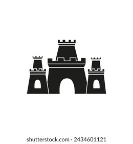 Castle icon vector. Fortress illustration sign. Stronghold symbol. tower logo.