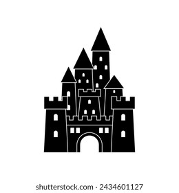 Castle icon vector. Fortress illustration sign. Stronghold symbol. tower logo.