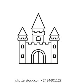 Castle icon vector. Fortress illustration sign. Stronghold symbol. tower logo.