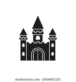 Castle icon vector. Fortress illustration sign. Stronghold symbol. tower logo.