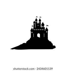 Castle icon vector. Fortress illustration sign. Stronghold symbol. tower logo.