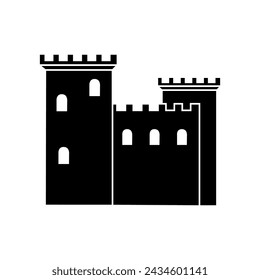 Castle icon vector. Fortress illustration sign. Stronghold symbol. tower logo.