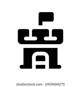 icono de castillo. icono de glifo de Vector para su Sitio web, móvil, presentación y diseño de logotipo.