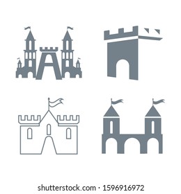 Castle icon Vector Illustration design Logo template