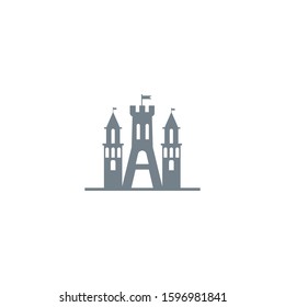 Castle icon Vector Illustration design Logo template
