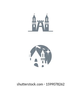 Castle icon Vector Illustration design Logo template