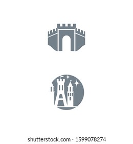 Castle icon Vector Illustration design Logo template