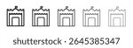 Castle icon vector illustration isolated