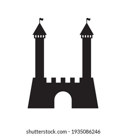 Castle Icon Vector Illustration Sign