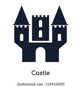 Castle icon vector isolated on white background for your web and mobile app design, Castle logo concept