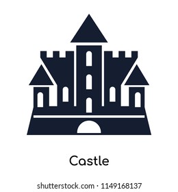 Castle icon vector isolated on white background for your web and mobile app design, Castle logo concept
