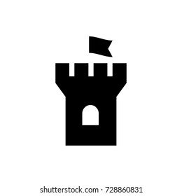 castle icon vector isolated on white background