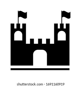 Castle icon vector isolated template