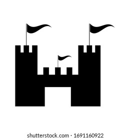 Castle icon vector isolated template