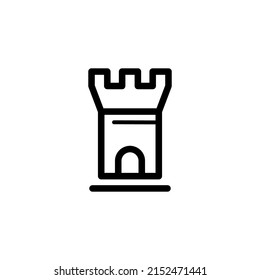 castle icon, vector line style