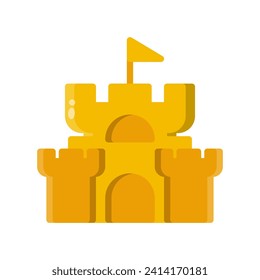 Castle icon vector or logo illustration style 