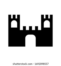 Castle icon vector on white background