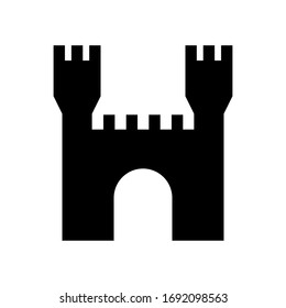 Castle icon vector on white background