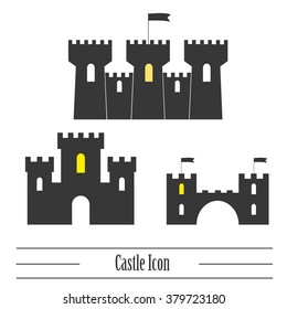 Castle Icon. Vector Set